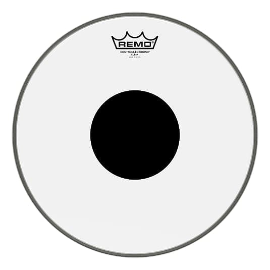 Remo Controlled Sound Clear Black Dot 13in image 1