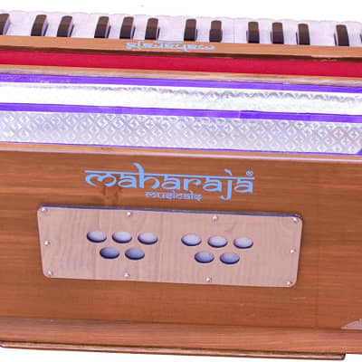 Maharaja Musicals,Hari Naam Harmonium Instrument,  Folding, Without Stop, Natural - FFG image 2