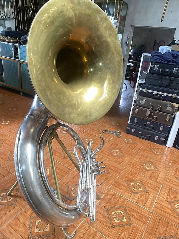 King H N White cleveland Sousaphone in Bb silver plating Reverb