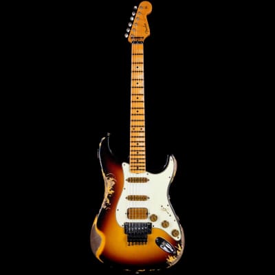 Fender Custom Shop Alley Cat Stratocaster Heavy Relic HSS Floyd Rose Maple Board 3-Tone Sunburst image 4