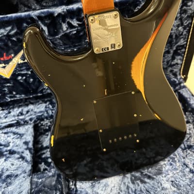 Fender Custom Shop Dual Mag II Stratocaster Relic 2020 - Black over 3-Color Sunburst image 2