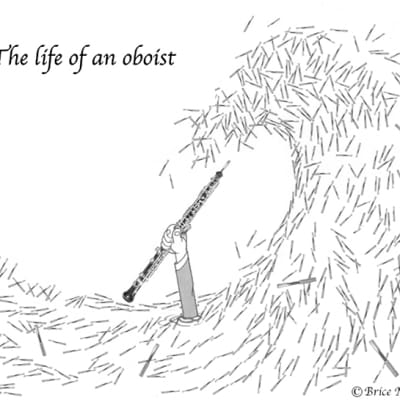 Scarlatti - Concertino in G for oboe and piano + humor drawing print image 7