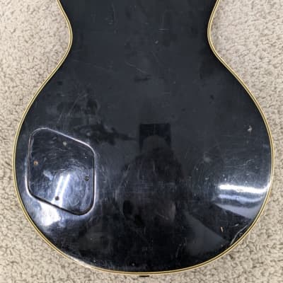 Very Cool Vintage Univox LP Style Cutaway Electric Guitar w/Case, Black - 1970s? image 4