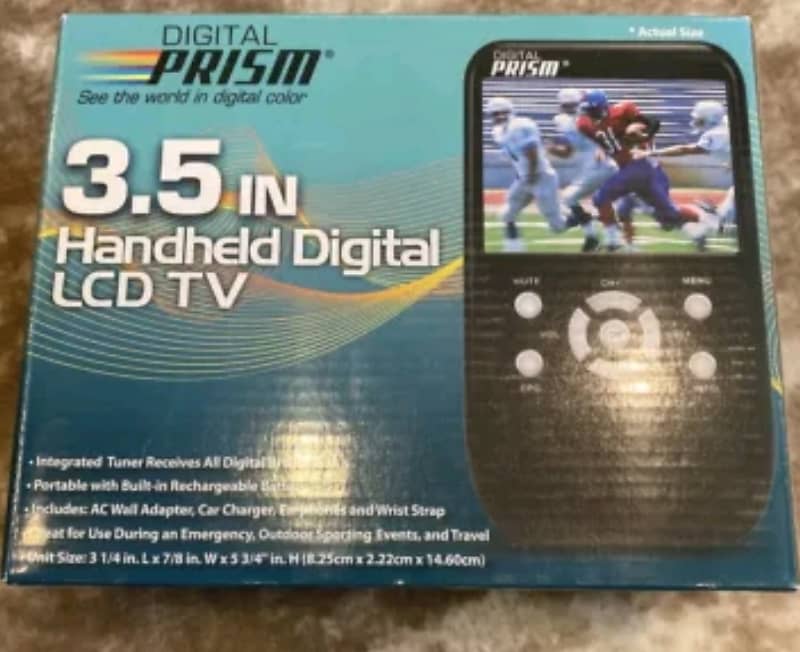 Sony Digital Prism 3.5" Handheld DIGITAL LCD TV 2000s Black Reverb