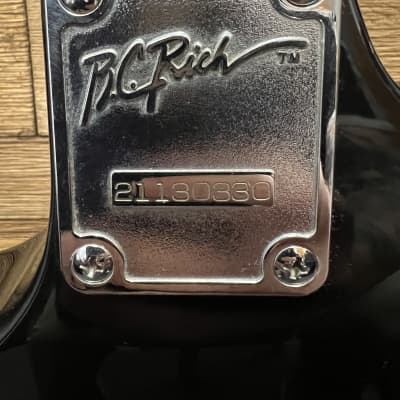 B.C. Rich  Platinum Bich guitar 2000's MIK - Black gloss- w/Dimarzio pickups + soft bag image 16