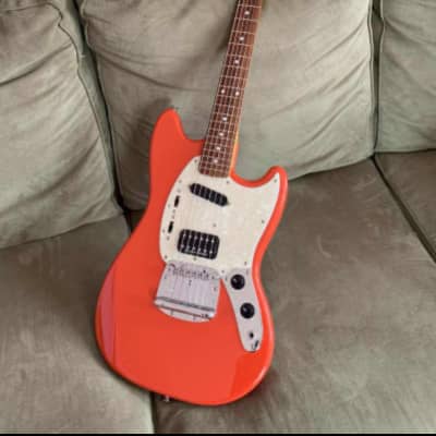 Fender Japan Kurt Cobain Mustang KC-MG-FRD Lefty Left-handed MIJ Fiesta Red  | Reverb