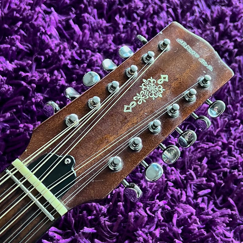 1960s Silver Mellow Tone 12 String Dreadnought Acoustic