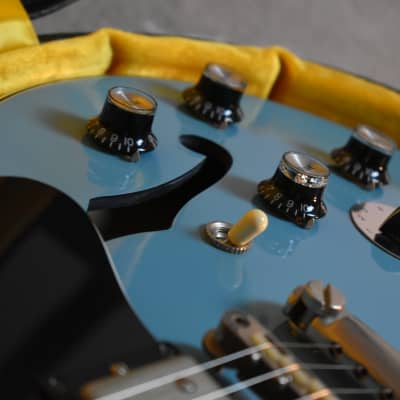 2016 Gibson Memphis Limited 1964 ES-345 Reissue VOS Frost Blue w/OHSC & COA, Mono Varitone, All Original, 7.9lbs image 19