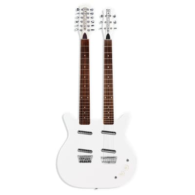 Danelectro Doubleneck Electric Guitar (White Pearl) for sale