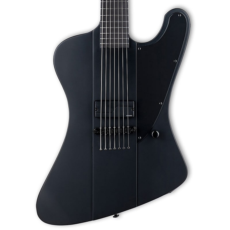 ESP LTD Phoenix-7 Baritone 7-String Guitar w/ Macassar Ebony Fretboard and Fishman Pickup - Black Satin image 1