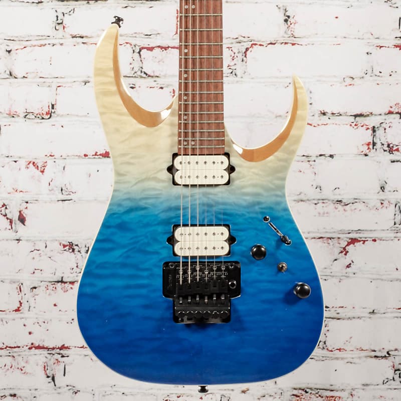 USED Ibanez High Performance RGA42HPTQM Electric Guitar - Blue Iceberg Gradation image 1
