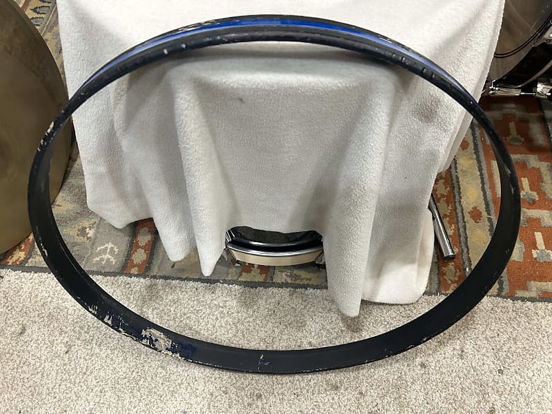 Ludwig 22" Bass Drum Hoop (314-3274) 60's - Blue Sparkle image 1