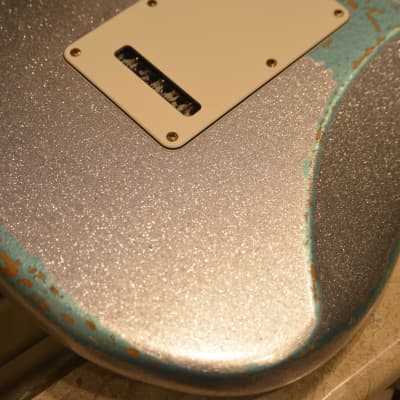 American Fender Stratocaster Silver Sparkle Heavy Relic Custom Shop Texas Specials HSS image 15