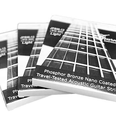 Journey Instruments Phosphor Bronze Coated Acoustic Guitar Strings, Light, 12-53 image 1
