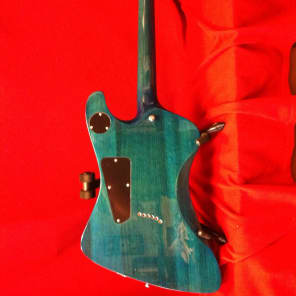 DBZ Hailfire SM 2013 Trans Teal Spalted Maple Electric Guitar Seymour Duncans Case Available image 6