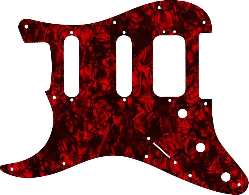 WD Custom Pickguard For Left Hand Fender 2019 American Ultra Stratocaster HSS #28DRP Dark Red Pearl/Black/White/Black image 1