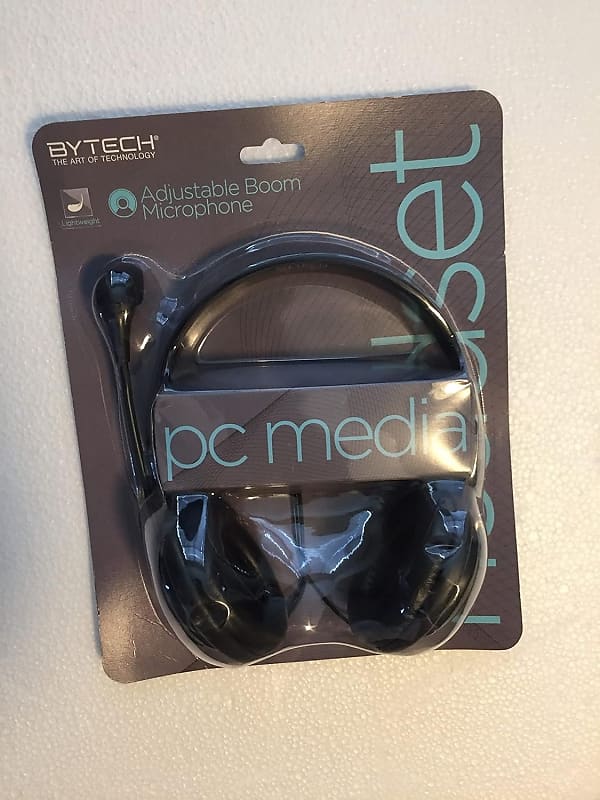 BYTECH BYAUOH002BK BYTECH Media Headset with MIC (Black) | Reverb