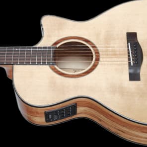 Teton STA130SMCENT Spruce/Spalted Maple Grand Auditorium with Electronics Natural
