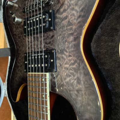 Fernandes Dragonfly Electric Guitar Transparent Black w/Hard