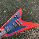 **Modified / Refinished ** 2007 Gibson Flying V Reddish Orange Sparkle Metallic Stinger + TKL Case ABR-1 TonePros TUSQ Gibson Pickups