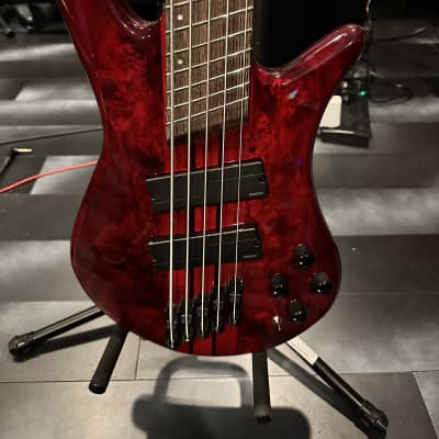 Spector NS Dimension 5 string bass Multiscale 2024 - Inferno Red image 5