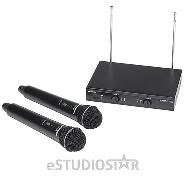 Samson Stage 200 Dual Channel Wireless Handheld Mic System - A Band image 1