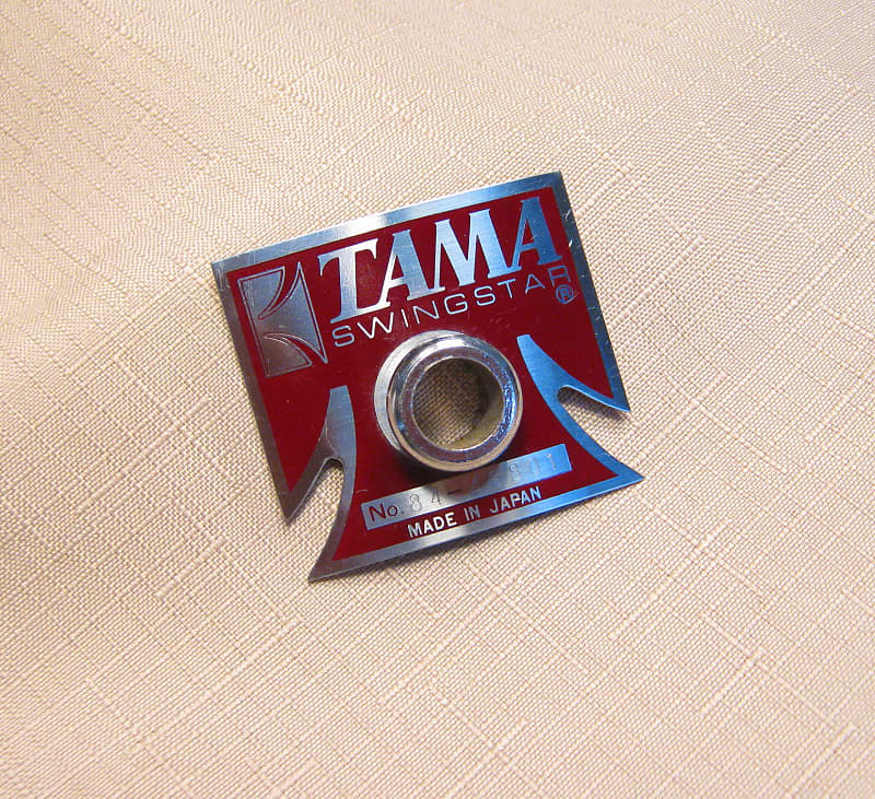 Vintage Tama Swingstar Red T Drum Badge Tom Bass Snare Japan Reverb