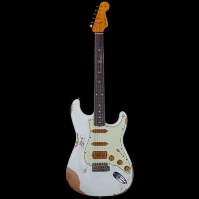 Fender Custom Shop Alley Cat Stratocaster Heavy Relic HSS RW Vintage Trem Olympic White image 4