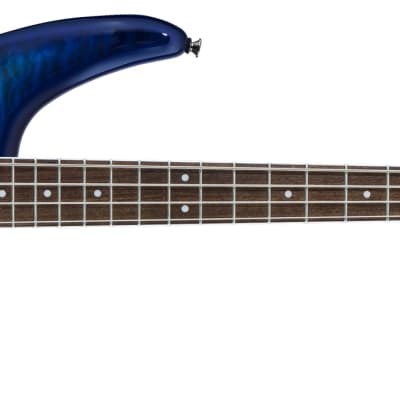 Jackson JS Series Spectra Bass JS3Q, Laurel Fingerboard, Amber Blue Burst image 6