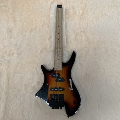 4 String Short Scale Neck Through Bass/6 String  Tremolo Busuyi Double Sided, Headless  Guitar (5/5 Review on Reverb) image 2