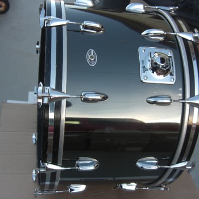 Slingerland 5 ply Bass Drum 24X14 BLACK CHROME from the 1970s Great Condition! image 2