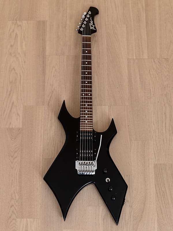 1986 BC Rich Warlock Vintage Electric Guitar Black w/ Floyd Rose