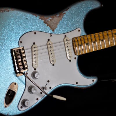 Fender Stratocaster Custom Blue  Sparkle Custom Nitro Relic image 1