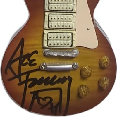 KISS Ace Frehley Signed 1:4 Gibson Les Paul Signed Axe Heaven Mini Guitar ACOA for sale
