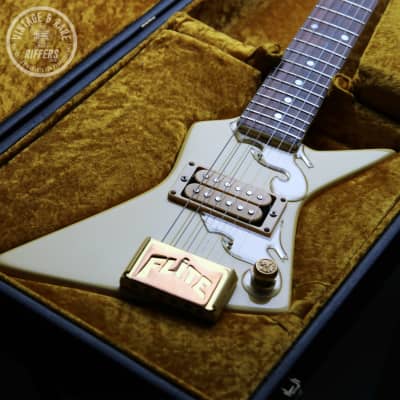 (Video) *One-of-a-Kind* Flite Lightning Strike, Ivory | 1980s Randy Rhoads Inspired Thunderbolt Shaped Axe | Ideal Touring / Travel Vintage Guitar | Made in England image 2