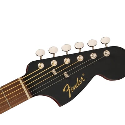 Fender Monterey Standard Acoustic Guitar. Walnut Fingerboard, Black Top image 5