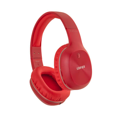 Edifier W800BT Wireless Bluetooth Lightweight Headphones Built-In Mic - Red image 2