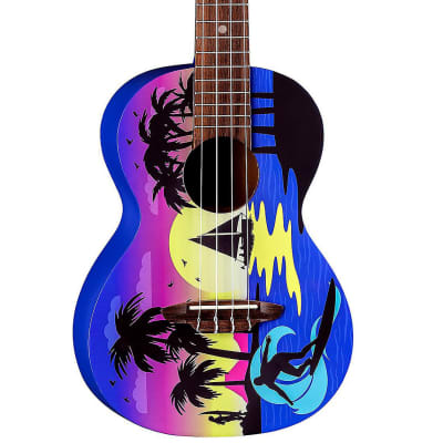 Luna Guitars Kauwela Summer Tenor Acoustic Ukulele Custom Graphic image 5