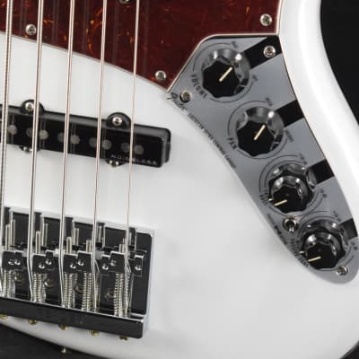 Fender American Ultra Jazz Bass V Arctic Pearl Maple Fingerboard image 3