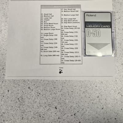 Roland PN-D50-01 ROM Patch Data Memory Card for D-50 / D-550