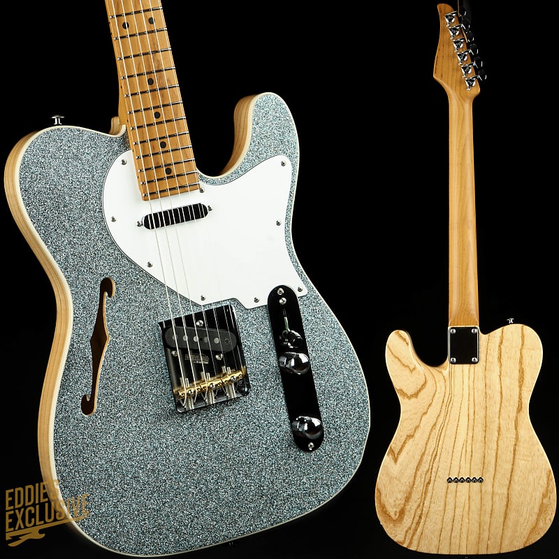 Suhr Eddie's Guitars Exclusive Custom Classic T Roasted - Ice Blue Sparkle image 1