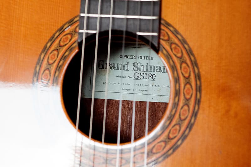 Handmade Classical Guitar Grand Shinano GS-180 1970s Natural Japan