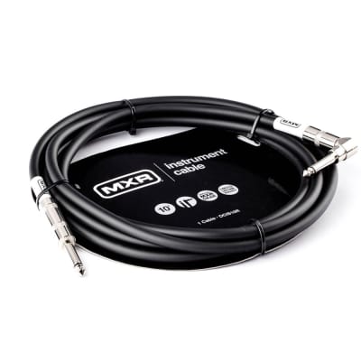MXR DCIS10R Standard Instrument Cable 1/4" TS Straight to Right-Angle 10 ft image 2
