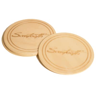 Sawtooth Guitar Soundhole Drink Coasters, 4 Pack of Sitka Spruce Drinking Coasters image 1