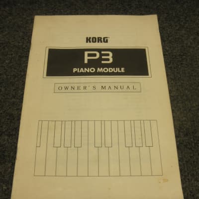 KORG P3 PIANO MODULE w/ P3- manual image 7