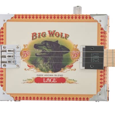 Electric Cigar Box Guitar Big Wolf 3 String - Right Hand