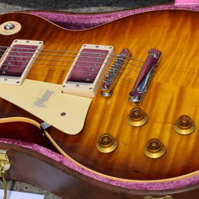Left Handed 2018 Gibson Historic 1959/R9 Les Paul, New with COA/OHSC, Magnificent Top! image 2
