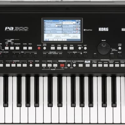Korg PA300 61-Key Professional Arranger Keyboard with Color TouchView Display image 1