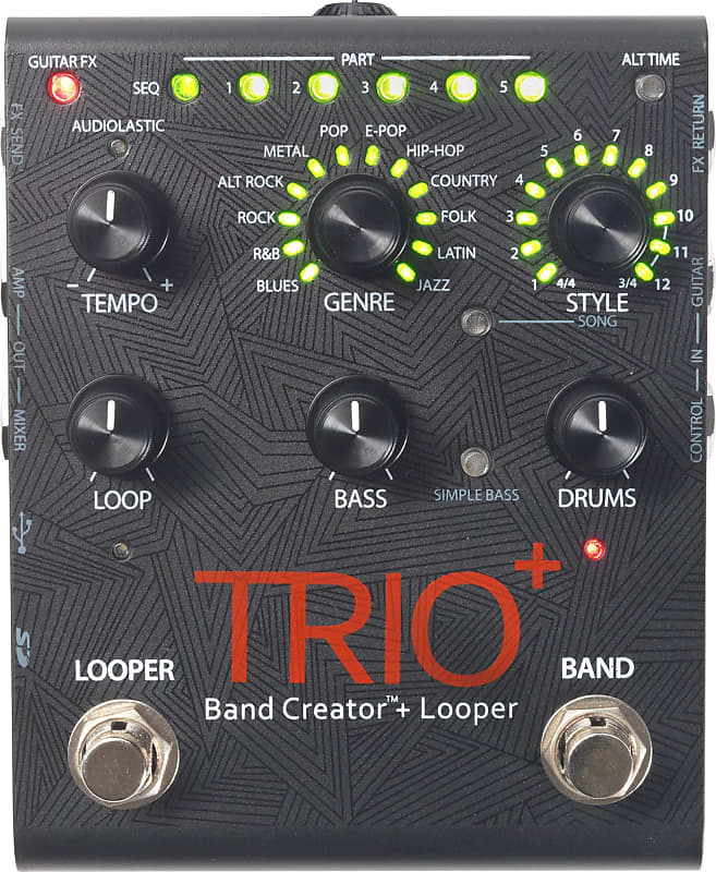 Digitech Trio+ Plus Band Creator Looper Guitar Pedal image 1