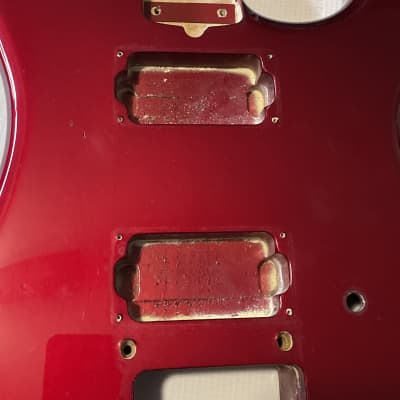 1980's Made in Japan Kramer Focus 2000 Candy Apple Red Guitar Body Floyd Ready image 11